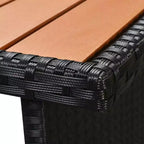 vidaXL Set Mobili da Giardino Set da 5 Pezzi in Polyrattan Nero e Bianco Crema