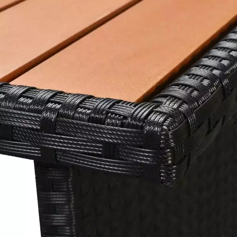 vidaXL Set Mobili da Giardino Set da 5 Pezzi in Polyrattan Nero e Bianco Crema