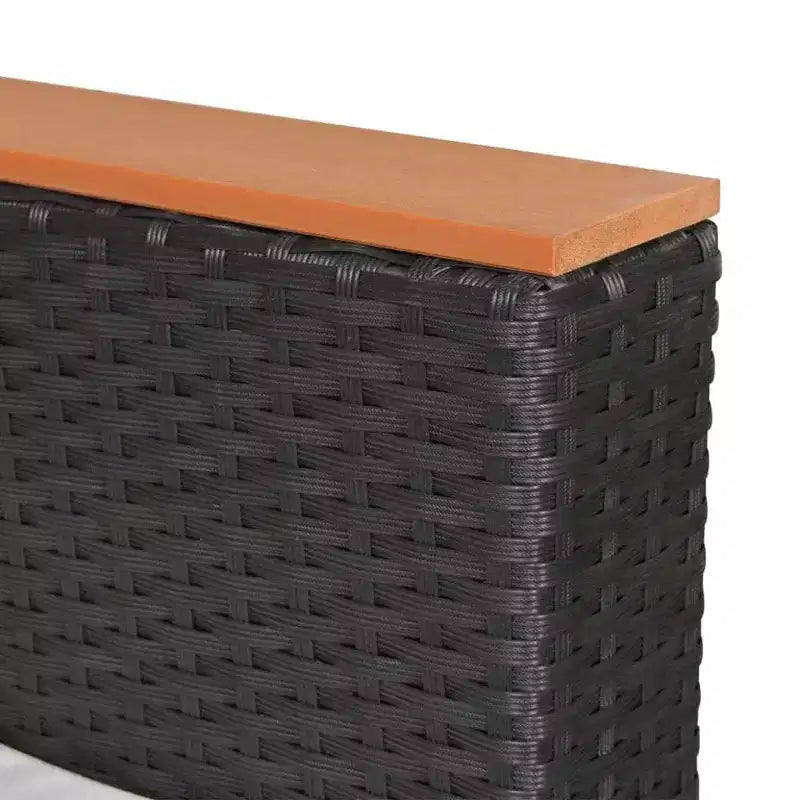 vidaXL Set Mobili da Giardino Set da 5 Pezzi in Polyrattan Nero e Bianco Crema