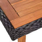 vidaXL Set da pranzo da esterno 9 pezzi in polyrattan - Nero e marrone - Include un grande tavolo da pranzo e 8 sedie - Arredamento da patio in stile retrò