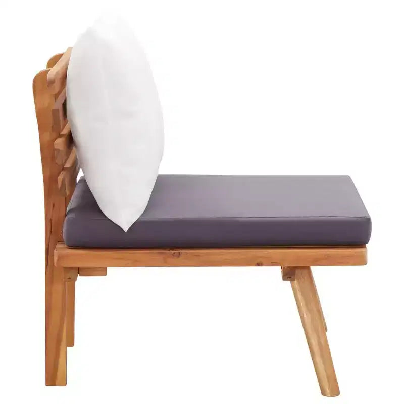 vidaXL Set Lounge da Esterno 4 pz - Mobili da Giardino in Legno Massello di Acacia con Cuscini e Tavolino da Caffè per Giardino, Terrazza, Patio.