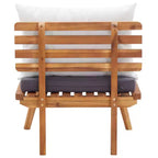 vidaXL Set Lounge da Esterno 4 pz - Mobili da Giardino in Legno Massello di Acacia con Cuscini e Tavolino da Caffè per Giardino, Terrazza, Patio.