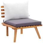 vidaXL Set Lounge da Esterno 4 pz - Mobili da Giardino in Legno Massello di Acacia con Cuscini e Tavolino da Caffè per Giardino, Terrazza, Patio.