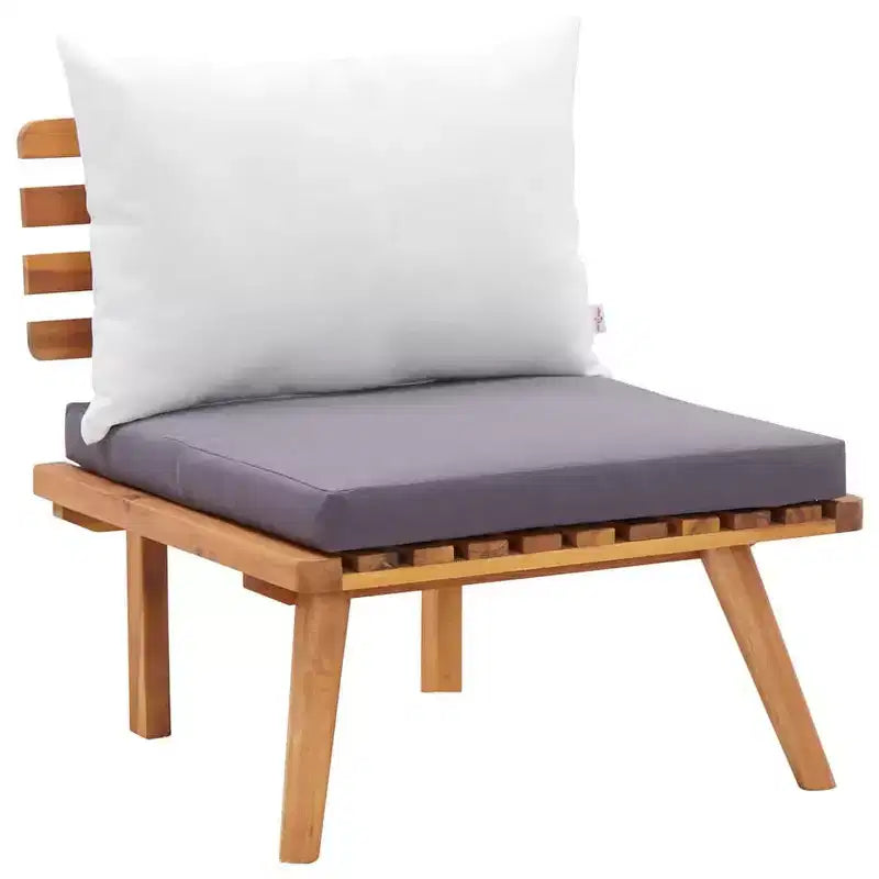 vidaXL Set Lounge da Esterno 4 pz - Mobili da Giardino in Legno Massello di Acacia con Cuscini e Tavolino da Caffè per Giardino, Terrazza, Patio.