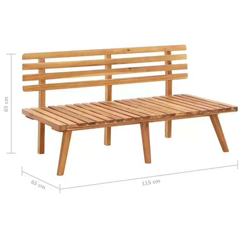vidaXL Set Lounge da Esterno 4 pz - Mobili da Giardino in Legno Massello di Acacia con Cuscini e Tavolino da Caffè per Giardino, Terrazza, Patio.