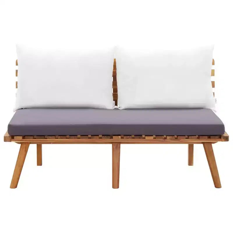 vidaXL Set Lounge da Esterno 4 pz - Mobili da Giardino in Legno Massello di Acacia con Cuscini e Tavolino da Caffè per Giardino, Terrazza, Patio.