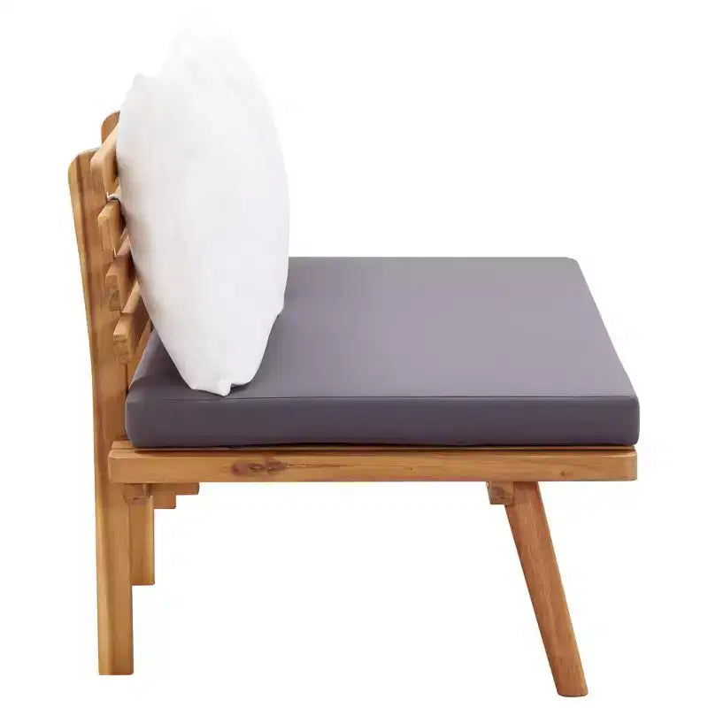 vidaXL Set Lounge da Esterno 4 pz - Mobili da Giardino in Legno Massello di Acacia con Cuscini e Tavolino da Caffè per Giardino, Terrazza, Patio.