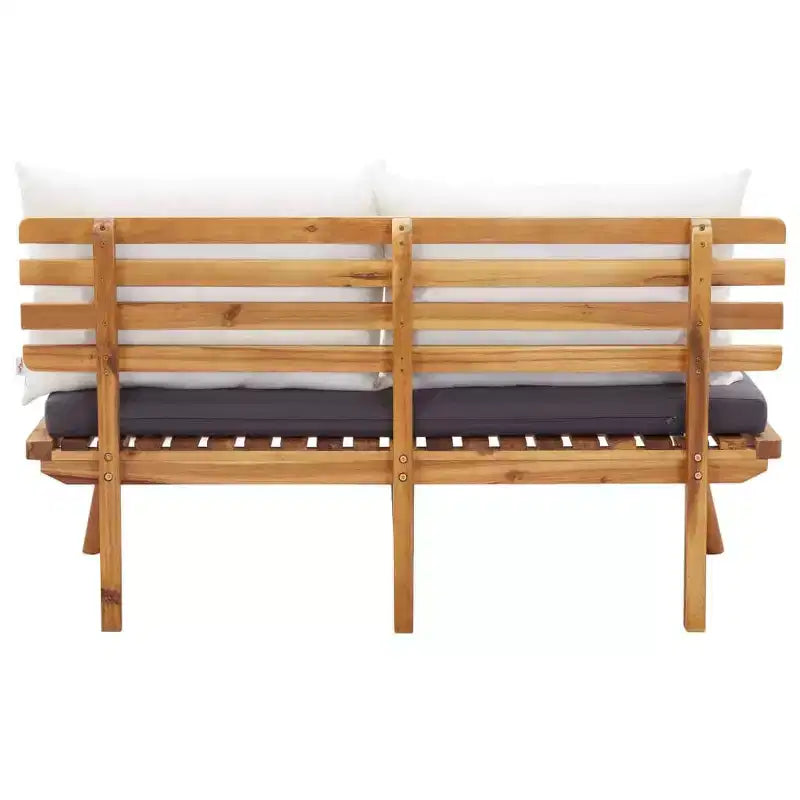vidaXL Set Lounge da Esterno 4 pz - Mobili da Giardino in Legno Massello di Acacia con Cuscini e Tavolino da Caffè per Giardino, Terrazza, Patio.