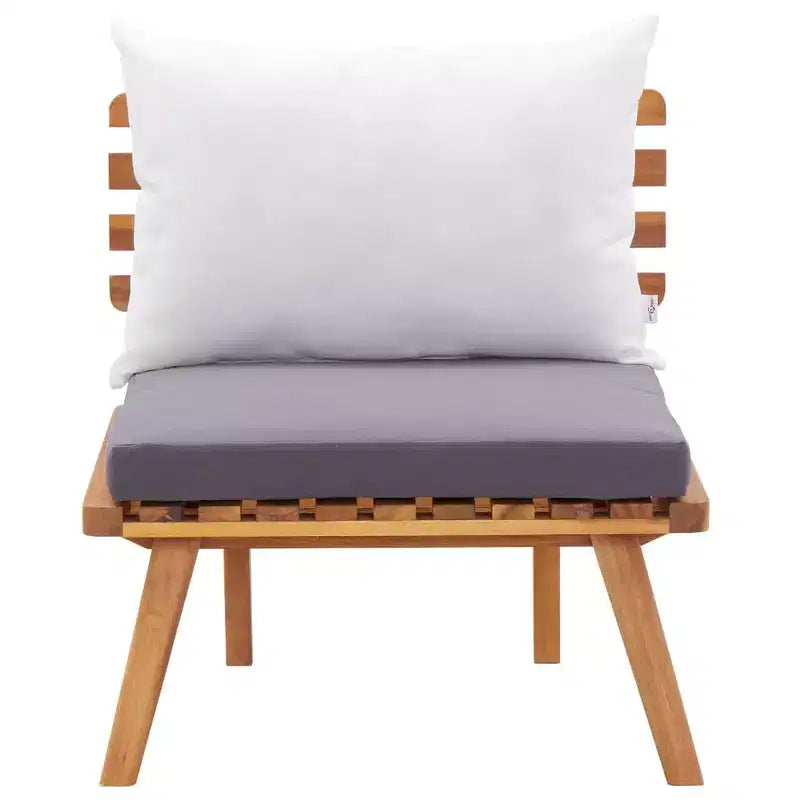 vidaXL Set Lounge da Esterno 4 pz - Mobili da Giardino in Legno Massello di Acacia con Cuscini e Tavolino da Caffè per Giardino, Terrazza, Patio.