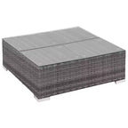 vidaXL Set Divani da Giardino - Set Divano Sezionale a 6 Pezzi in Poly Rattan Grigio con Tavolino e Ottomana - Comoda Seduta da Esterno con Cuscini
