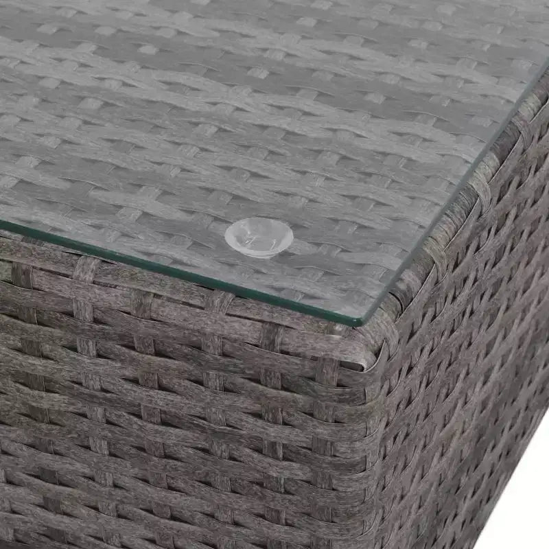 vidaXL Set Divani da Giardino - Set Divano Sezionale a 6 Pezzi in Poly Rattan Grigio con Tavolino e Ottomana - Comoda Seduta da Esterno con Cuscini