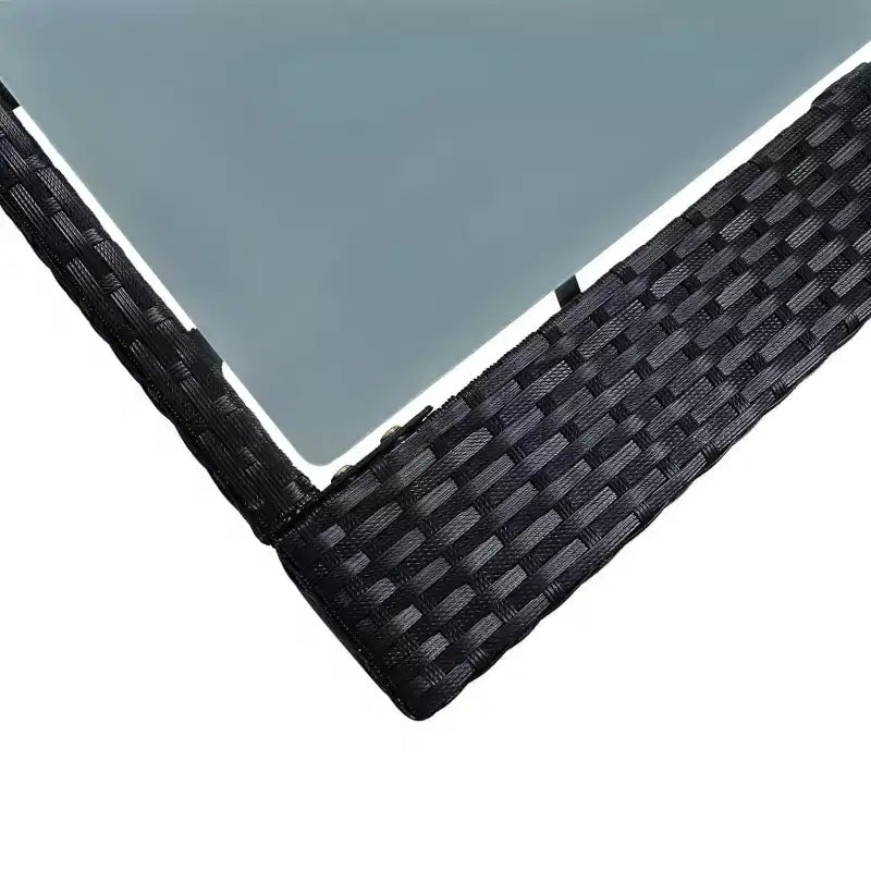 vidaXL Set da Bar da Esterno 5 Pezzi - Rattan Sintetico e Vetro Nero - Include Cuscini Confortevoli - Facile da Montare - Adatto per Esterni