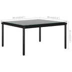 vidaXL Salon de jardin noir et anthracite