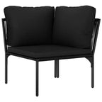 vidaXL Salon de jardin noir et anthracite