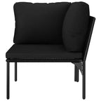 vidaXL Salon de jardin noir et anthracite