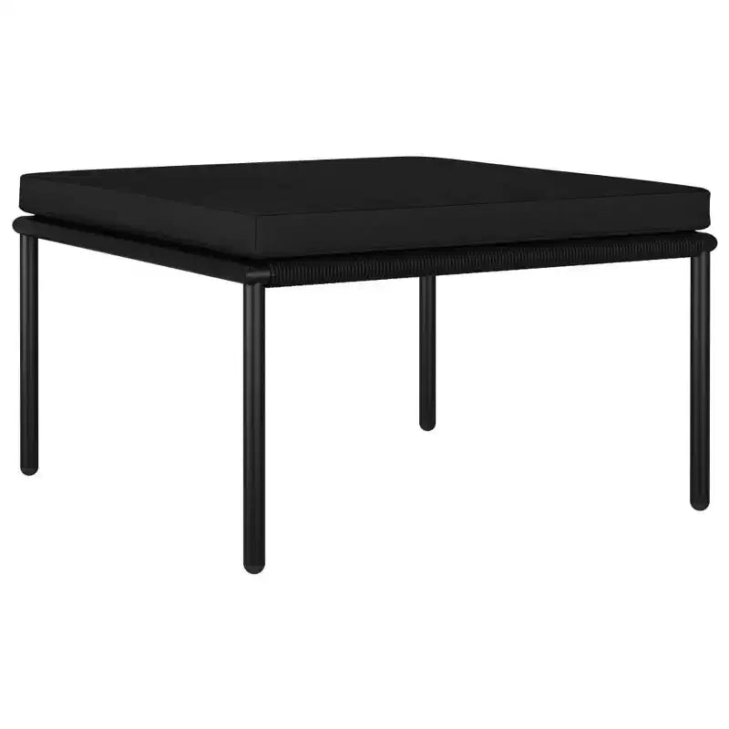 vidaXL Set Lounge da Esterno a 6 Pezzi con Cuscini - Set di Mobili Modulari Neri in PVC con Telaio in Acciaio - Ideale per Giardino, Patio e Spazi Esterni