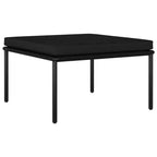 vidaXL Set Lounge da Esterno a 6 Pezzi con Cuscini - Set di Mobili Modulari Neri in PVC con Telaio in Acciaio - Ideale per Giardino, Patio e Spazi Esterni