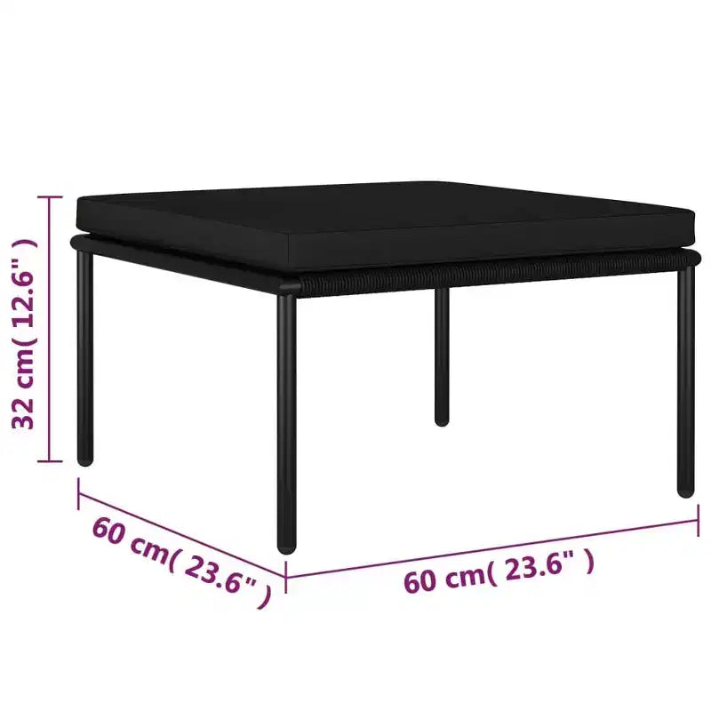 vidaXL Set Lounge da Esterno a 6 Pezzi con Cuscini - Set di Mobili Modulari Neri in PVC con Telaio in Acciaio - Ideale per Giardino, Patio e Spazi Esterni