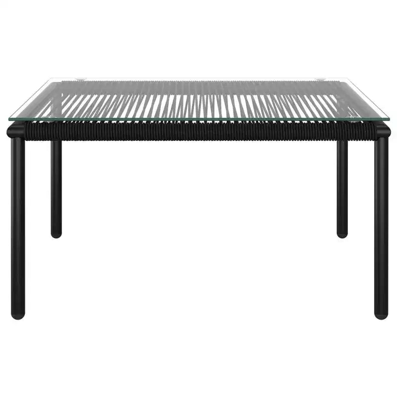 vidaXL Set Lounge da Esterno a 6 Pezzi con Cuscini - Set di Mobili Modulari Neri in PVC con Telaio in Acciaio - Ideale per Giardino, Patio e Spazi Esterni