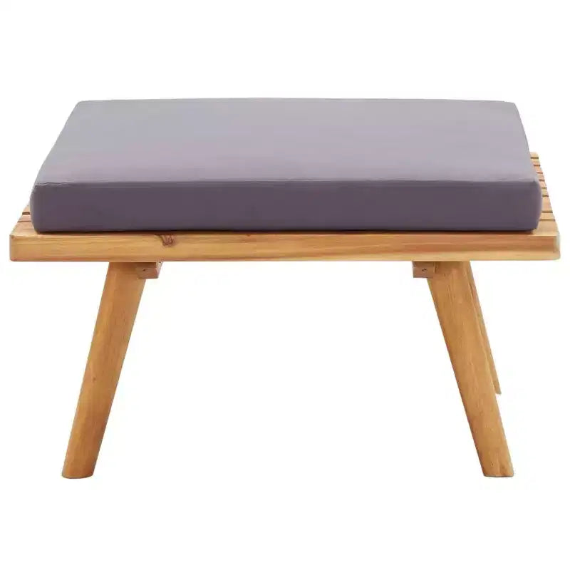 vidaXL Ensemble de salon de jardin 5 pièces – Bois d'acacia massif – Coussins amovibles et lavables – À monter soi-même – Parfait pour le jardin, la terrasse ou le patio