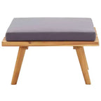 vidaXL Ensemble de salon de jardin 5 pièces – Bois d'acacia massif – Coussins amovibles et lavables – À monter soi-même – Parfait pour le jardin, la terrasse ou le patio