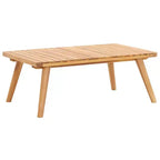 vidaXL Ensemble de salon de jardin 5 pièces – Bois d'acacia massif – Coussins amovibles et lavables – À monter soi-même – Parfait pour le jardin, la terrasse ou le patio