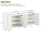 CLIHOME Lussuosa Scarpiera con 5 Gambe in Metallo, Mobile Porta TV Moderno con 4 Ripiani Regolabili per TV Fino a 70 Pollici, Credenza Minimalista