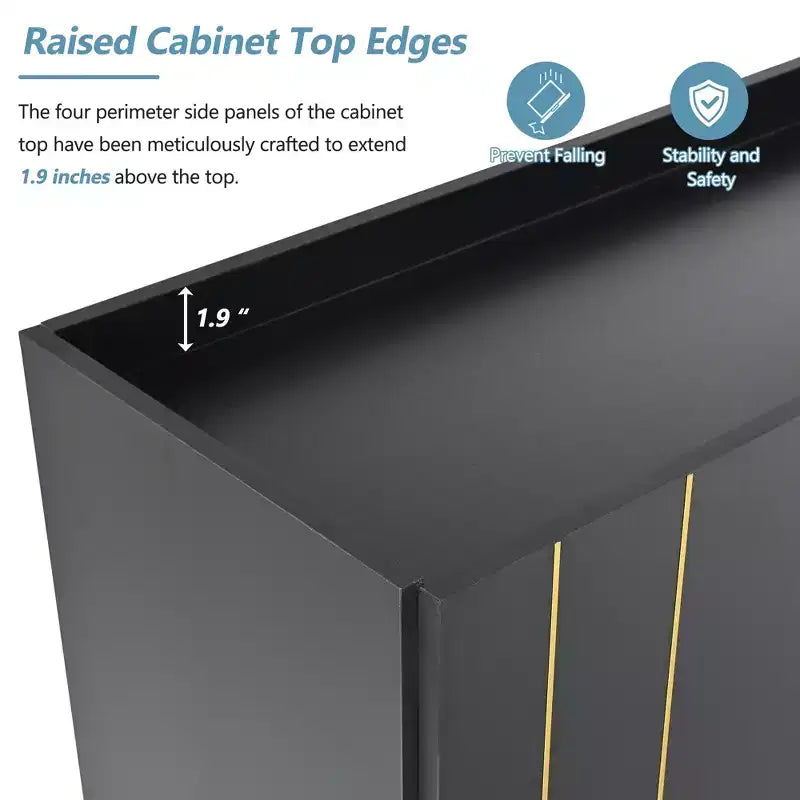 CLIHOME Lussuosa Scarpiera con 5 Gambe in Metallo, Mobile Porta TV Moderno con 4 Ripiani Regolabili per TV Fino a 70 Pollici, Credenza Minimalista