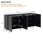 CLIHOME Lussuosa Scarpiera con 5 Gambe in Metallo, Mobile Porta TV Moderno con 4 Ripiani Regolabili per TV Fino a 70 Pollici, Credenza Minimalista