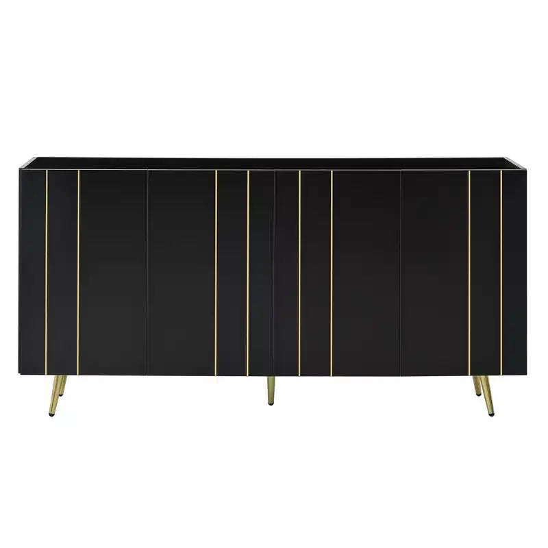 CLIHOME Lussuosa Scarpiera con 5 Gambe in Metallo, Mobile Porta TV Moderno con 4 Ripiani Regolabili per TV Fino a 70 Pollici, Credenza Minimalista