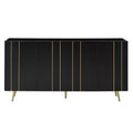 CLIHOME Lussuosa Scarpiera con 5 Gambe in Metallo, Mobile Porta TV Moderno con 4 Ripiani Regolabili per TV Fino a 70 Pollici, Credenza Minimalista
