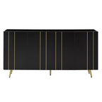 CLIHOME Lussuosa Scarpiera con 5 Gambe in Metallo, Mobile Porta TV Moderno con 4 Ripiani Regolabili per TV Fino a 70 Pollici, Credenza Minimalista