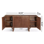 Christopher Knight Home Deslonde Credenza Moderna Minimalista in Legno Versatile