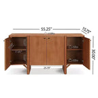 Christopher Knight Home Deslonde Credenza Moderna Minimalista in Legno Versatile
