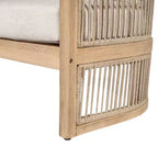 Ensemble de discussion 3 pièces Christopher Knight Home Capheny en bois d'acacia et corde tressée de style bohème avec table d'appoint en béton léger