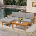 Divano componibile in legno Karl Home Patio a 5 pezzi