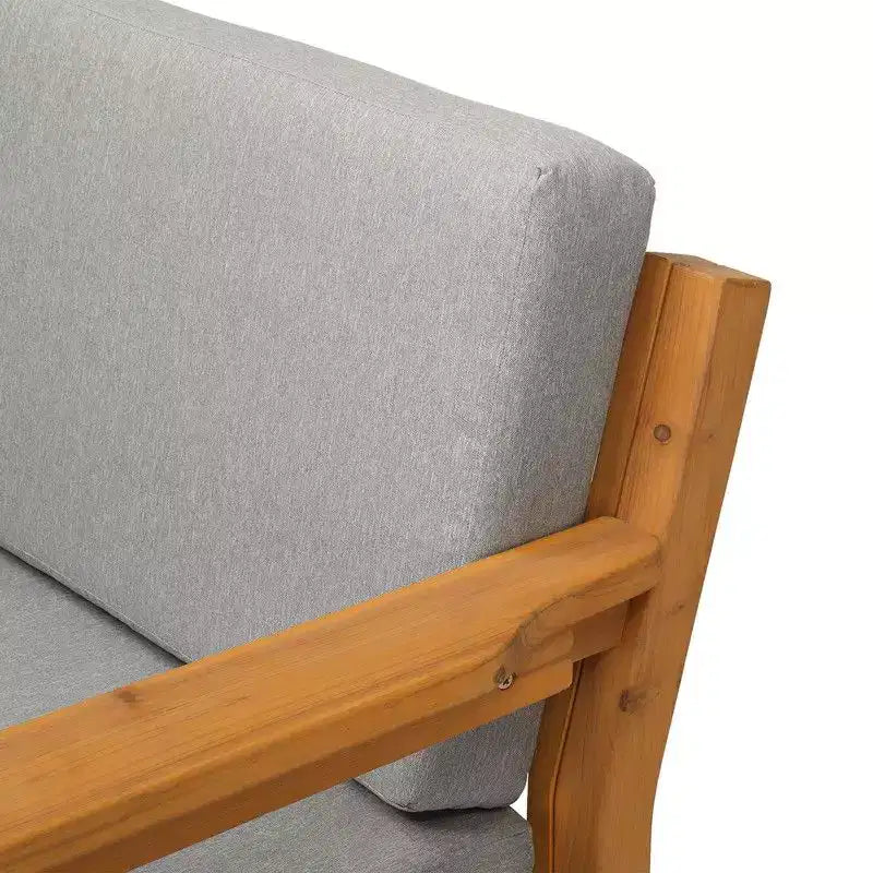 Divano componibile in legno Karl Home Patio a 5 pezzi