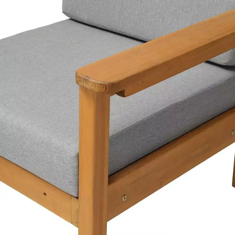 Divano componibile in legno Karl Home Patio a 5 pezzi