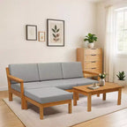 Divano componibile in legno Karl Home Patio a 5 pezzi
