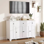 1 Mobile credenza per sala da pranzo con 4 ante e 3 cassetti in truciolato E1 da 15 mm e 4 ante di armadietto