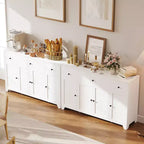 1 Mobile credenza per sala da pranzo con 4 ante e 3 cassetti in truciolato E1 da 15 mm e 4 ante di armadietto