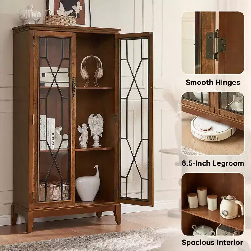 Buffet bas élégant avec pieds réglables et dispositif anti-basculement - Solution de rangement parfaite pour la salle à manger ou le salon