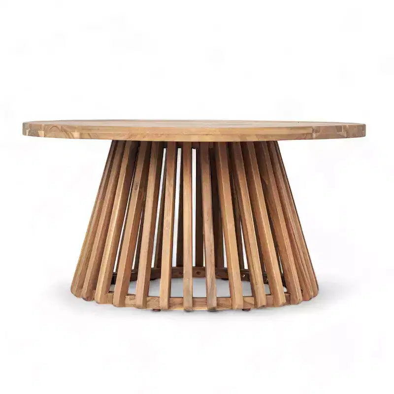 Set da 2 mobili da giardino con divano a 3 posti in rattan grigio lungo 67,5 e tavolo rotondo in legno di acacia da 31,5