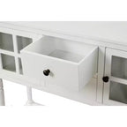 MAYEERTY Bahut de rangement avec étagère inférieure style ferme pour salon blanc