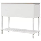 MAYEERTY Bahut de rangement avec étagère inférieure style ferme pour salon blanc