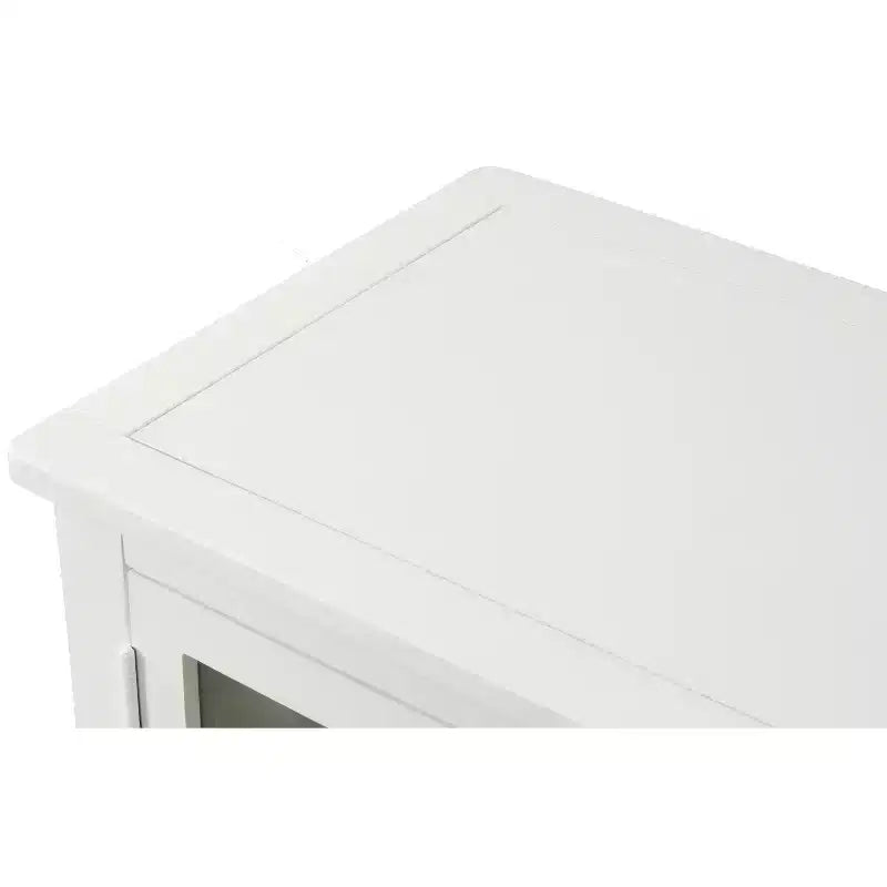 MAYEERTY Bahut de rangement avec étagère inférieure style ferme pour salon blanc