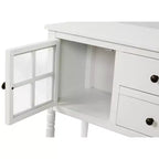 MAYEERTY Bahut de rangement avec étagère inférieure style ferme pour salon blanc