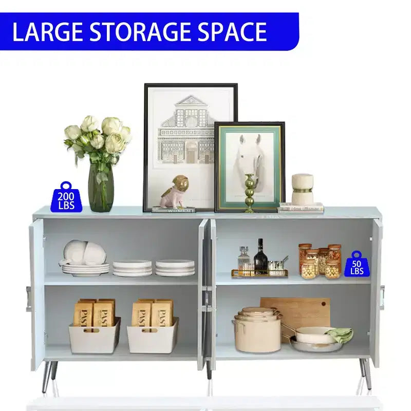 Credenza laccata a 4 ante - Contenitore per soggiorno o sala da pranzo