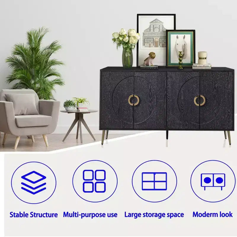 Credenza laccata a 4 ante - Contenitore per soggiorno o sala da pranzo