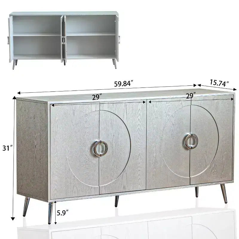 Credenza laccata a 4 ante - Contenitore per soggiorno o sala da pranzo
